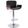 Image de Chaise de bar vidaxl en bois non pliable H. 109 cm interieur noir