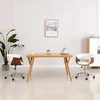 Image de Chaise de bureau vidaxl interieur non pliable H. 66 cm en bois blanc