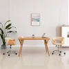 Image de Chaise de bureau vidaxl interieur non pliable H. 66 cm en bois beige