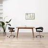 Image de Chaise pivotante à manger Noir Bois courbé et similicuir