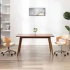 Image de Chaise pivotante à manger Crème Bois courbé et Similicuir