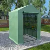 Image de vidaXL Serre avec Etagères Abri Plantes Serre à Fleurs Serre à Plantes Légumes Jardin Résistant à la Rouille Extérieur Acier 48167