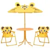 Image de Ensemble de bistro avec parasol pour enfants 3 pcs Jaune