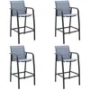 Image de Chaises de bar de jardin lot de 4 Gris Txtilène