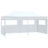 Image de Tente de réception pliable avec 4 parois 3x6 m Acier Blanc