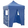 Image de vidaXL Partytent met 4 zijwanden inklapbaar 2x2 m staal blauw48879