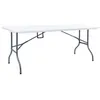 Image de Table pliable de jardin Blanc 180x72x72 cm PEHD