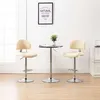Image de vidaXL Tabourets de bar lot de 2 crème similicuir249658