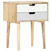Image de Table de chevet 47x35x59 cm Bois de manguier massif