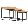 Image de Tables gigognes 3 pcs Bois d acacia massif