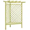 Image de Pergola d angle avec siège 130x130x197 cm Pin imprégné
