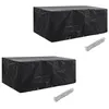 Image de Housses de salon de jardin 2 pcs Rotin 10 oeillets 229 x 113 cm