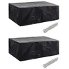 Image de Housses de salon de jardin 2 pcs 8 oeillets 200x160x70 cm