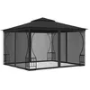 Image de vidaXL Tonnelle avec moustiquaire 300x300x265 cm Anthracite