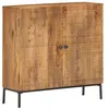 Image de vidaXL Buffet Armoire Latérale Meuble de Rangement Armoire de Rangement avec 2 Portes Maison Intérieur 75x30x75 cm Bois de Manguier Massif
