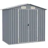 Image de vidaXL Abri de jardin Gris 205x129x183 cm Acier galvanisé