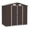 Image de vidaXL Abri de jardin Marron 205x129x183 cm Acier galvanisé