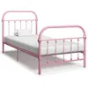 Image de vidaXL Bedframe metaal roze 90x200 cm284510