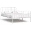Image de vidaXL Bedframe met lattenbodem metaal wit 120x200 cm284603