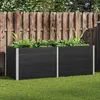 Image de Jardinière 250 x 100 x 91 cm WPC Gris