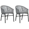 Image de Chaises de jardin lot de 2 Anthracite Rotin PE