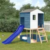 Image de vidaXL Toboggan de jeu bleu 175x38x23 cm polypropylène 92308