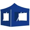 Image de vidaXL Partytent inklapbaar met wanden 2x2 m aluminium blauw48931