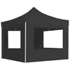 Image de vidaXL Partytent inklapbaar met wanden 2x2 m aluminium antraciet48932