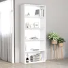 Image de Bibliothèque à 5 niveaux Blanc 80x30x189 cm Bois d ingénierie