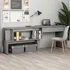 Image de vidaXL Bureau d'angle Gris béton 200x50x76 cm Aggloméré
