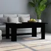 Image de Table basse Noir 100x60x42 cm Bois d'ingénierie