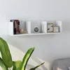 Image de Étagère murale à CD Blanc 75x18x18 cm Bois d ingénierie