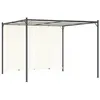 Image de vidaXL Pergola avec toit réglable Crème Blanc 3x3 m Acier