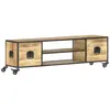 Image de Meuble TV 130x30x39 cm Bois massif de manguier