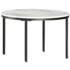 Image de vidaXL Table Basse Table d'Appoint Table de Canapé Bout de Canapé Salon Salle de Séjour Maison Intérieur Blanc et Noir Ø65 cm Marbre Solide Véritable