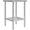 Image de Table de travail de cuisine 60x60x85 cm Acier inoxydable
