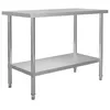 Image de Table de travail de cuisine 120x60x85 cm Acier inoxydable