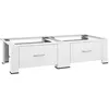 Image de vidaXL Socle Double pour Lave-linge et Sèche-linge avec Tiroirs Support de Machine à Laver Base de Machine à Sécher Support de Sèche-linge Blanc