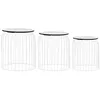 Image de vidaXL Tables Basses 3 pcs Table Gigogne Table d'Appoint Table de Salon Bout de Canapé Table de Salle de Séjour Maison Intérieur Blanc