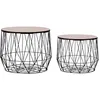 Image de vidaXL Tables basses 2 pcs Noir
