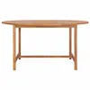 Image de vidaXL Table de jardin - Ronde - 150x76 cm Bois de teck solide