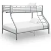 Image de Cadre de lit superposé sans matelas gris 140x200 cm 90x200 cm