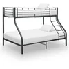 Image de Cadre de lit superposé sans matelas noir 140x200 cm 90x200 cm