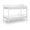 Image de Lit superposé sans matelas blanc métal 90x200 cm