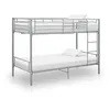 Image de Lit superposé sans matelas gris métal 90x200 cm