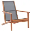 Image de Chaise de jardin Gris Bois d'eucalyptus solide et textilène