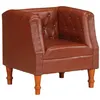 Image de vidaXL Fauteuil echt leer marron