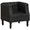 Image de vidaXL Fauteuil echt leernoir