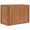 Image de vidaXL Lit Surélevé Bac à Plante Pot de Fleurs Jardinière Jardin Balcon Patio Terrasse Arrière-cour Extérieur 100x50x70 cm Bois de Teck Solide