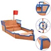 Image de vidaXL Bac à Sable Bateau Pirate Equipement de Jeu Aire de Jeu Enfants Garçons Filles Jardin Extérieur 190x94,5x101 cm Bois 92171